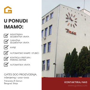 Montaža industrijskih i garažnih vrata Beograd GATES